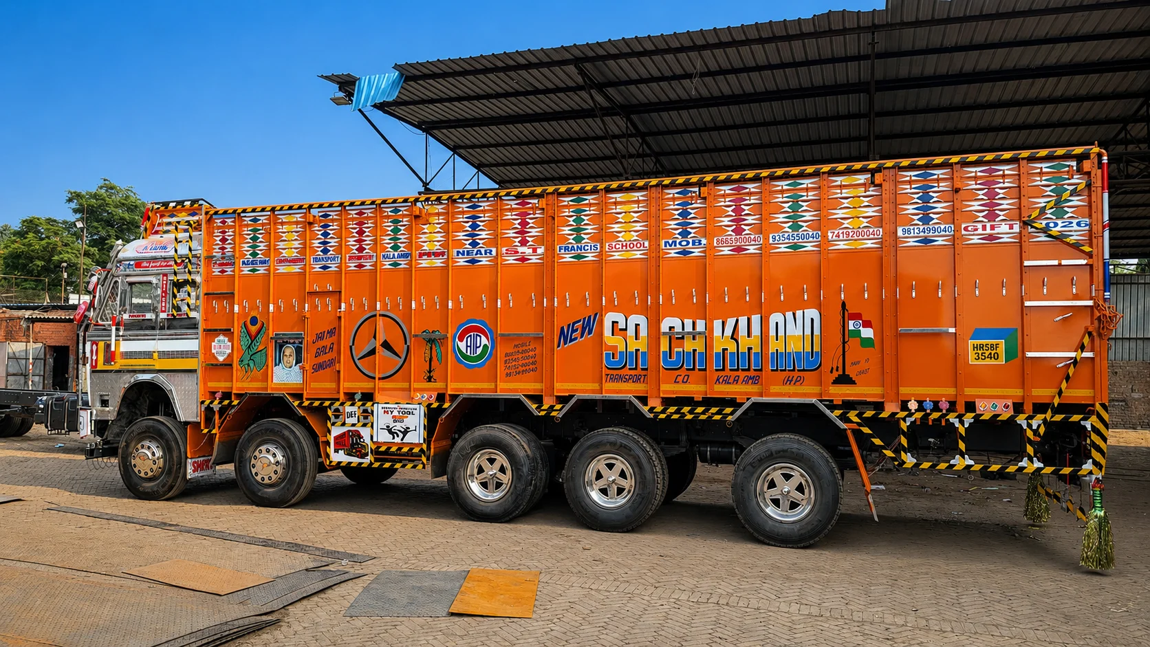 Custom built open truck body